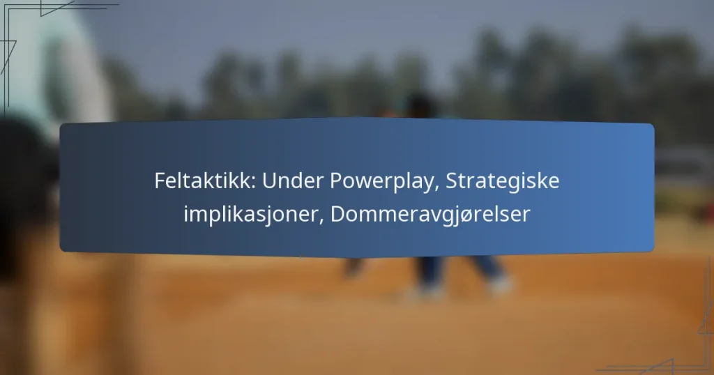 Feltaktikk: Under Powerplay, Strategiske implikasjoner, Dommeravgjørelser