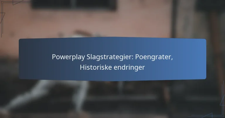 Powerplay Slagstrategier: Poengrater, Historiske endringer